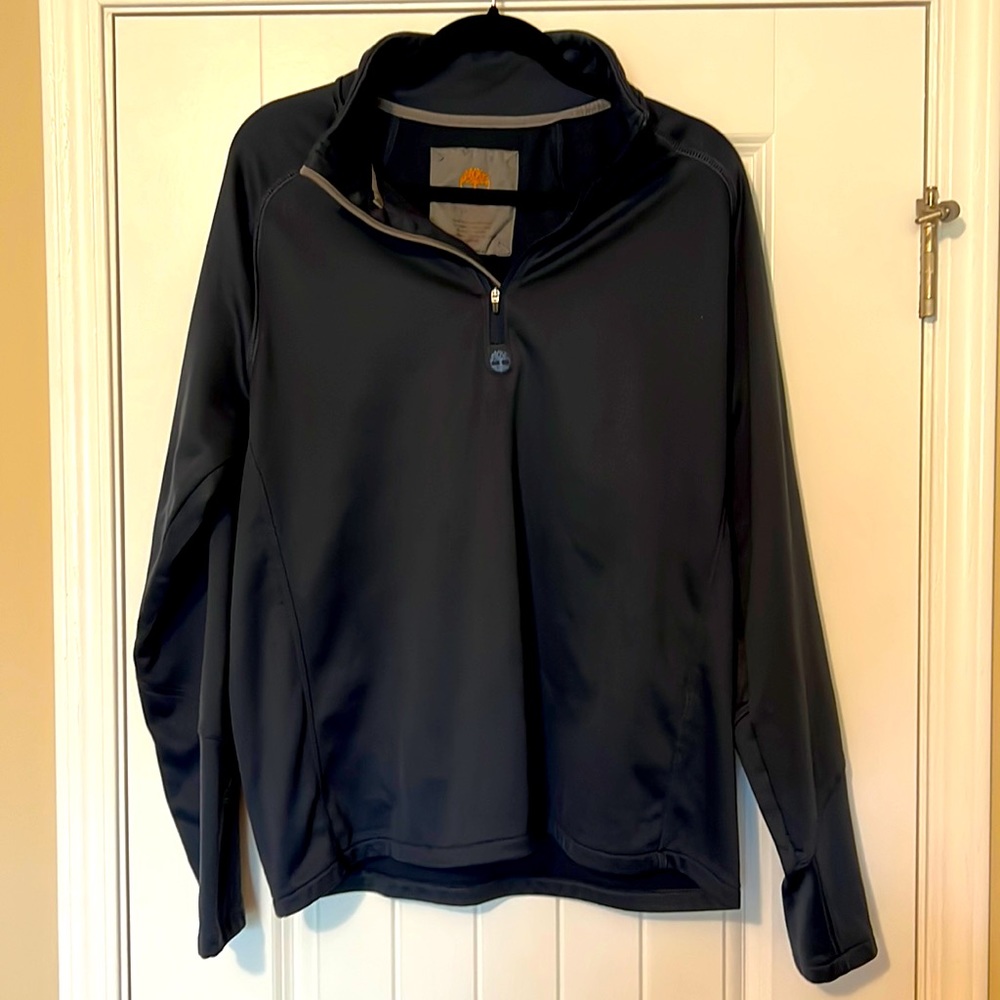 Timberland men’s quarter zip jacket. Navy blue. Great condition. Size large.